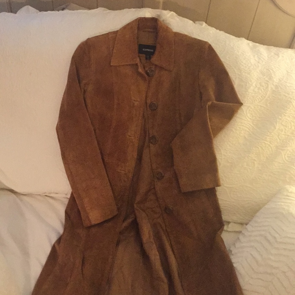 Express vintage Long suede coat